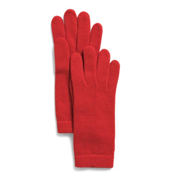 PORTOLANO Fire Red Cashmere Gloves - Picture 1 of 1